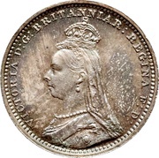 2 Pence - Victoria 2nd portrait; Maundy issues obverse image