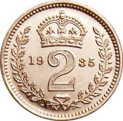 2 Pence - George V 3rd Maundy issue, United Kingdom, 1928-1936 reverse image