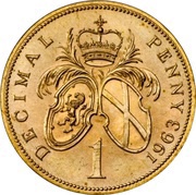 1 Decimal Penny Uniface Pattern obverse image