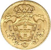800 Réis - João V 2nd Type of Shield; Bahia Mint, Brazil, 1727-1729 reverse image