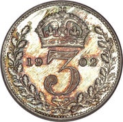 3 Pence - Edward VII incl. Maundy, United Kingdom, 1902-1910 reverse image