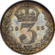 3 Pence - George V 2nd issue; incl. Maundy, United Kingdom, 1920-1927 reverse image