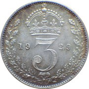 3 Pence - George V 3rd issue; incl. Maundy, United Kingdom, 1926-1936 reverse image