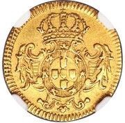 800 Réis - João V 1st Type of Shield; Rio de Janeiro Mint, Brazil, 1727-1730 reverse image