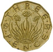 3 Pence - Edward VIII Pattern, United Kingdom, 1937 reverse image