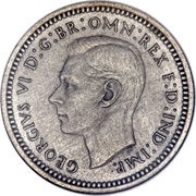 3 Pence - George VI 1st Maundy issue obverse image