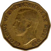 3 Pence - George VI without 'IND:IMP' obverse image