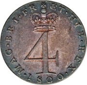 4 Pence - George III Normal numerals; incl. Maundy, United Kingdom, 1795-1800 reverse image