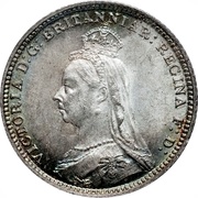4 Pence - Victoria 2nd portrait; Colonial issue obverse image