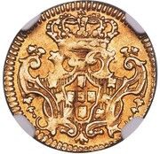 800 Réis - João V 4th Type of Shield; Bahia Mint reverse image