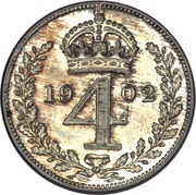 4 Pence - Edward VII Maundy issues, United Kingdom, 1902-1910 reverse image