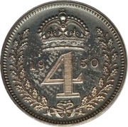 4 Pence - George VI 3rd Maundy issue, United Kingdom, 1949-1952 reverse image