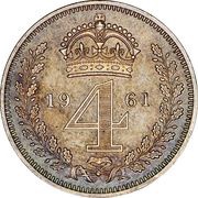 4 Pence - Elizabeth II Maundy pre-decimal; 2nd issue, United Kingdom, 1954-1970 reverse image