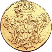 800 Réis - João V 2nd Type of Shield; Rio de Janeiro Mint, Brazil, 1734-1749 reverse image