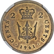 2 Cents - Elizabeth II Decimal Pattern reverse image