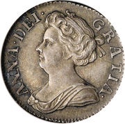 6 Pence - Anne Normal bust obverse image