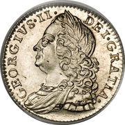 6 Pence - George II Older bust obverse image