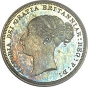 6 Pence - Victoria 1st portrait; 3rd type obverse image