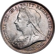 6 Pence - Victoria 3rd portrait obverse image