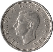 6 Pence - George VI 3rd coinage obverse image