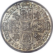 1 Shilling - George I 1st bust, United Kingdom, 1715-1723 reverse image