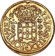 1000 Réis - Pedro II Large Crown; Rio de Janeiro Mint obverse image