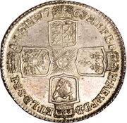 1 Shilling - George III Young bust; 'Northumberland Shilling', United Kingdom, 1763 reverse image