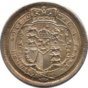 1 Shilling - George III New coinage, United Kingdom, 1816-1820 reverse image