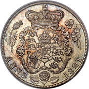 1 Shilling - George IV 1st portrait; 1st reverse, United Kingdom, 1821 reverse image