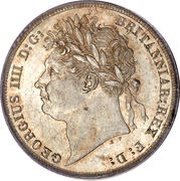 1 Shilling - George IV 1st portrait; 2nd reverse obverse image