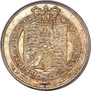 1 Shilling - George IV 1st portrait; 2nd reverse, United Kingdom, 1823-1825 reverse image