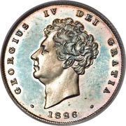 1 Shilling - George IV 2nd portrait; 3rd reverse obverse image
