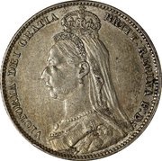 1 Shilling - Victoria 2nd portrait; 2nd type obverse image
