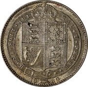 1 Shilling - Victoria 2nd portrait; 2nd type, United Kingdom, 1889-1892 reverse image
