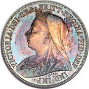 1 Shilling - Victoria 3rd portrait; 'Old Head' obverse image