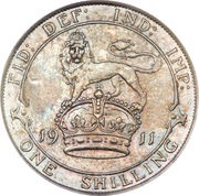 1 Shilling - George V 1st type, United Kingdom, 1911-1919 reverse image