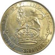 1 Shilling - George V 3rd type; modified effigy, United Kingdom, 1926-1927 reverse image