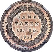 1 Shilling 6 Pence - George III Bank of England Token, United Kingdom, 1811-1812 reverse image