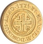 1000 Réis - José I Lisbon Mint, Brazil, 1749-1774 reverse image