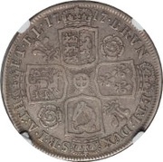 ½ Crown - George I, United Kingdom, 1715-1726 reverse image