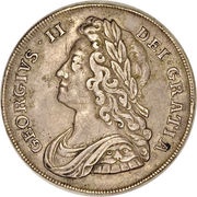 ½ Crown - George II Young bust obverse image