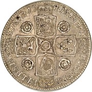 ½ Crown - George II Young bust, United Kingdom, 1731-1741 reverse image