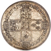 ½ Crown - George II Older bust, United Kingdom, 1743-1751 reverse image