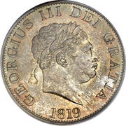 ½ Crown - George III 2nd portrait obverse image