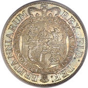 ½ Crown - George III 2nd portrait, United Kingdom, 1817-1820 reverse image