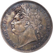 ½ Crown - George IV 1st portrait; 2nd reverse obverse image
