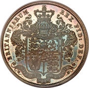 ½ Crown - George IV 2nd portrait; 3rd reverse, United Kingdom, 1824-1829 reverse image