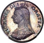 ½ Crown - Victoria 2nd portrait; Pattern obverse image