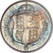 ½ Crown - George V 1st type, United Kingdom, 1911-1919 reverse image