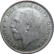 ½ Crown - George V 2nd type obverse image
